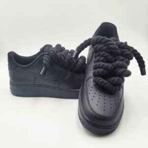 Nike Air Force 1 Black Rope Laces Black