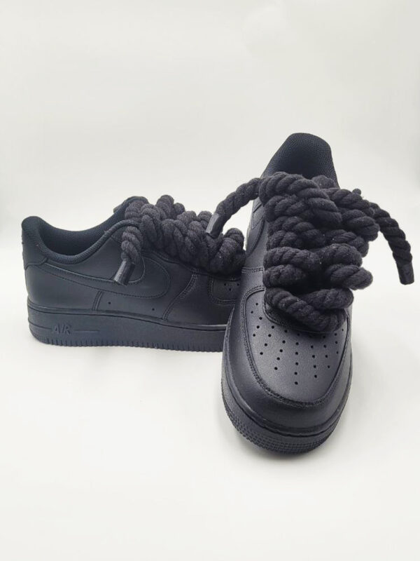 Nike Air Force 1 Black Rope Laces Black