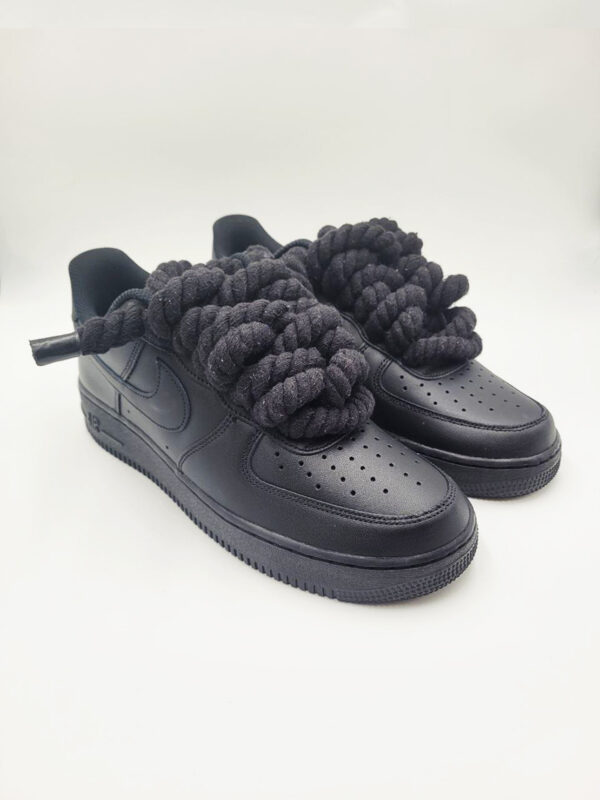 Nike Air Force 1 Black Rope Laces Black