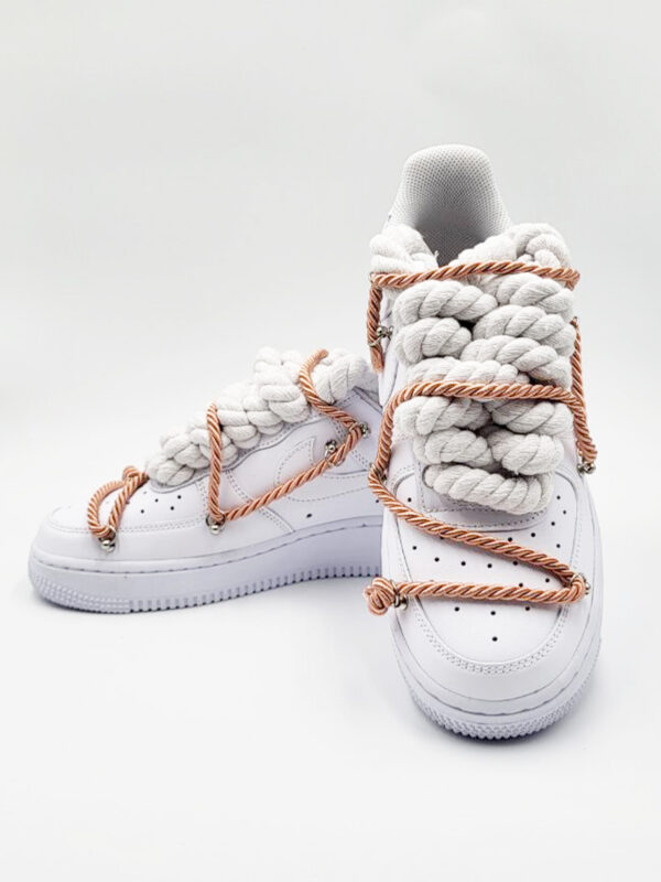 Nike Air Force 1 Custom Rope Laces Copper Rame