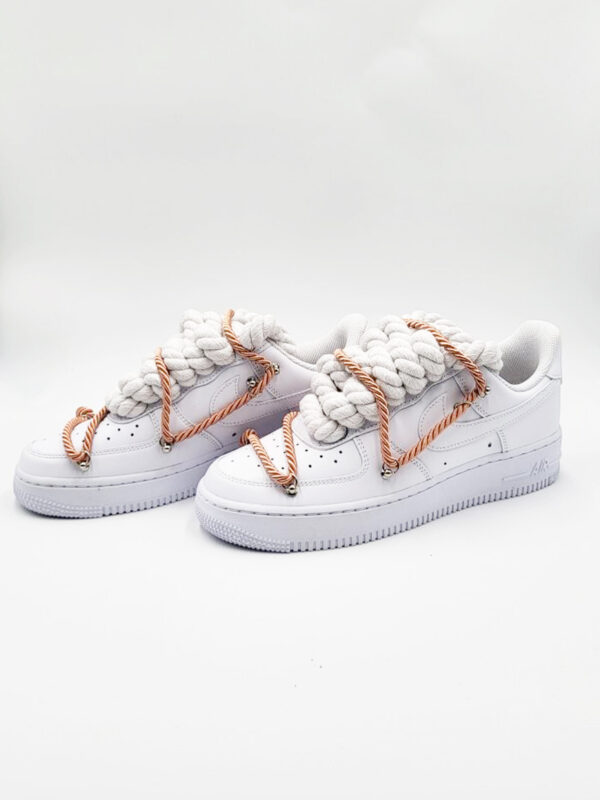 Nike Air Force 1 Custom Rope Laces Copper Rame